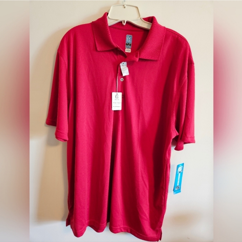 PGA Tour Airflux red polo shirt XL NWT